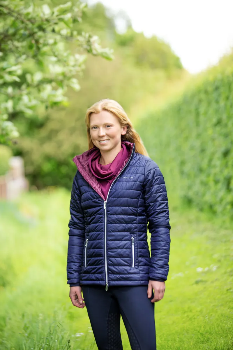 Hy Equestrian Synergy Padded Jacket - Navy/Fig-3